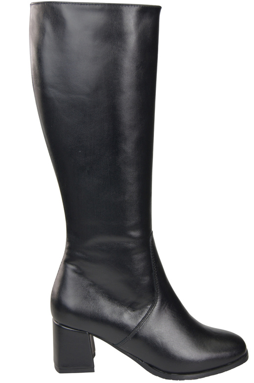 Bequeme Damen Schwarz Niedrig Absatz Stiefel Naturleder 212 ElitaBut