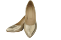 Damenschuhe Pumps Gold, Schlangenmotiv, Naturleder 150 ElitaBut