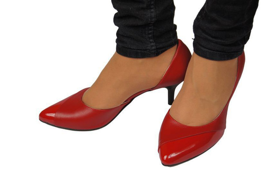 Damenschuhe Pumps, Naturleder, Rot 898 ElitaBut