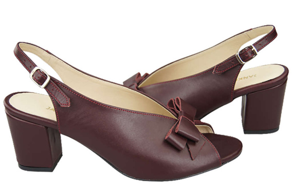 Damenschuhe Sandalen Burgunderrotes Naturnarbenleder 148 L ElitaBut