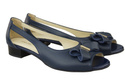 Schuhe Damen Sandalen Marineblau Naturleder 994 ElitaBut