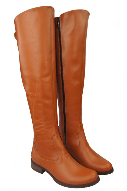 Schuhe Damenstiefel Stiefel Overknee-Stiefel Naturleder Rot 121 ElitaBut