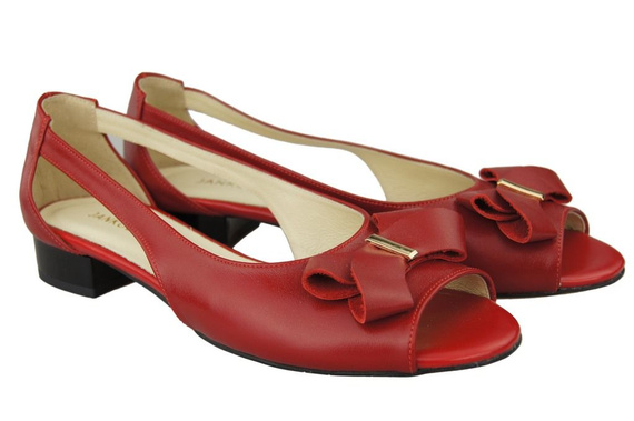 Schuhe Damen Sandalen Rot Naturleder 994 ElitaBut