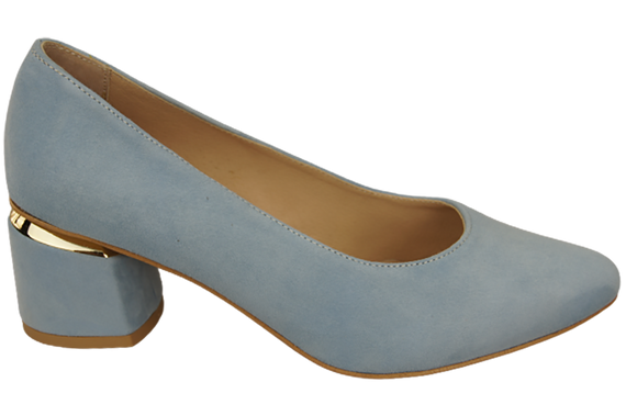 Damenschuhe Pumps Blau Natürliches Wildleder 143 Von ElitaBut