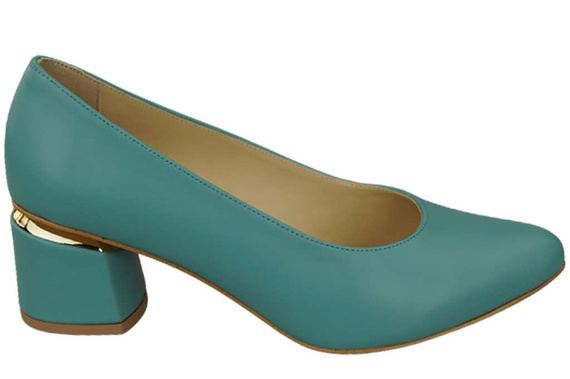 Damenschuhe Türkise Pumps, Naturleder 143 ElitaBut