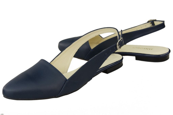 Schuhe Damen Sandalen Marineblau Naturleder 996 ElitaBut