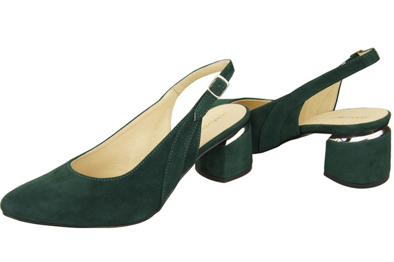 Damensandalen aus natürlichem Wildleder, grüne Eleganz und Komfort 196 von ElitaBut