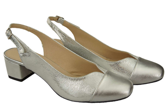 Damenschuhe Sandalen Naturleder 165 Silber ElitaBut