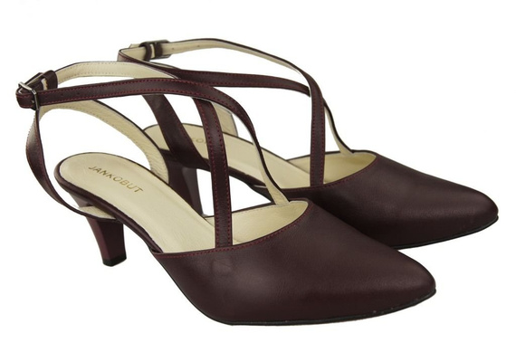 Damenschuhe Burgunderrote Sandalen, Naturleder 129 ElitaBut