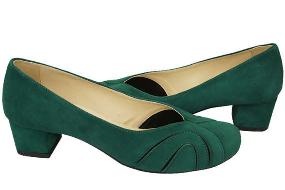 Damenschuhe Pumps aus natürlichem Wildleder Malachite 786 von ElitaBut