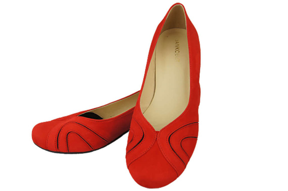 Damenschuhe Pumps, natürliches Wildleder, Rot 786 von ElitaBut