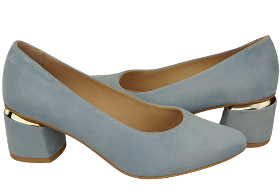 Damenschuhe Pumps Blau Natürliches Wildleder 143 Von ElitaBut