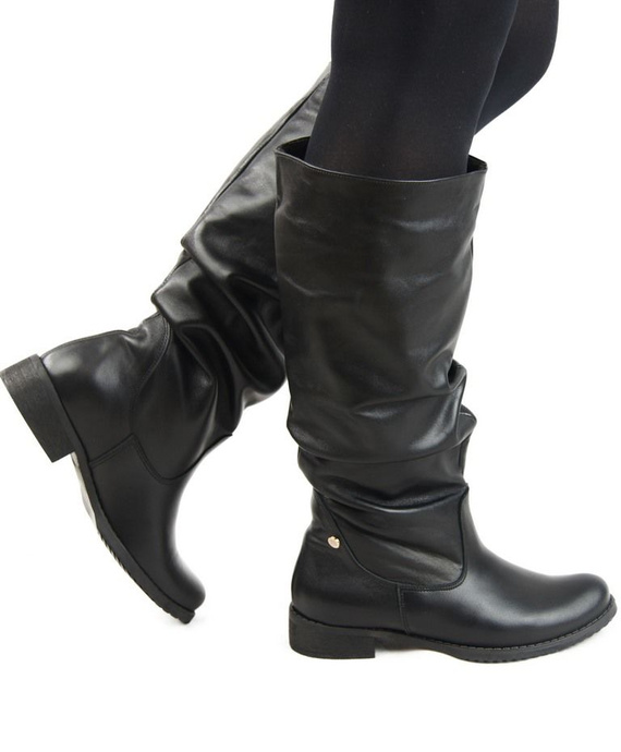 Schuhe Damenstiefel, Stiefel, Naturleder 123 Schwarz ElitaBut