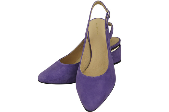 Damensandalen aus natürlichem Wildleder Lila Eleganz und Komfort 196 von ElitaBut