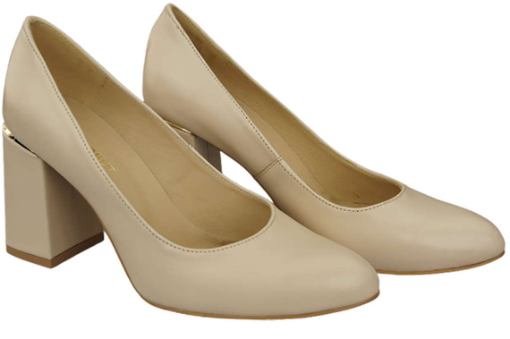 Damenschuhe Beige Pumps, Naturleder 179 ElitaBut