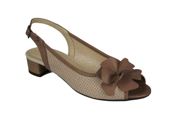 Damenschuhe Sandalen, Naturleder, Cappuccino Beige 778 ElitaBut