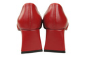 Damen Pumps Rot Echtleder Spitz Zehen Absatz ElitaBut 221