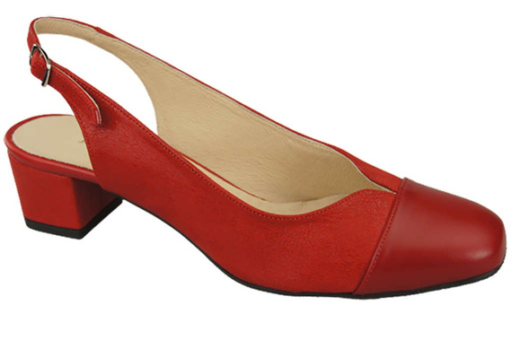 Damenschuhe Sandalen Naturleder 165 Rot ElitaBut