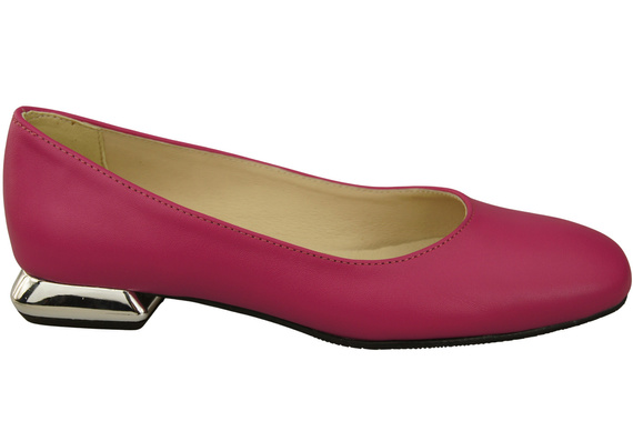 Flache Frauen Schuhe Purpurfarbig Dekorative Ferse Naturleder 209 ElitaBut