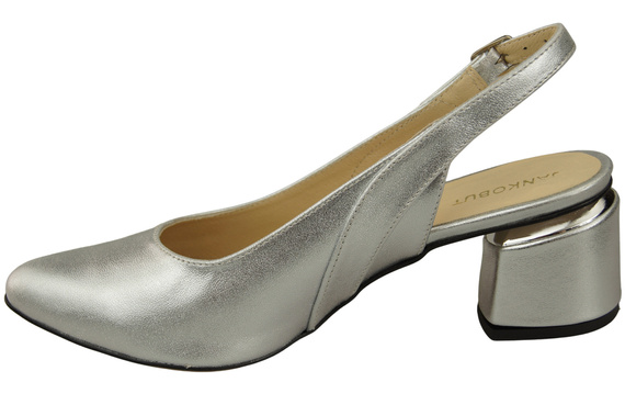 Damenschuhe Silberne Sandalen, Naturleder 196 ElitaBut