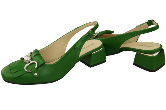 Damenschuhe Grün Sandalen mit Fransen verziert Naturleder 208 ElitaBut