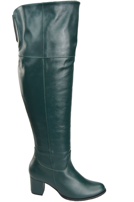 Footwear Kniehohe Overknee-Stiefel für Damen, Naturleder 190, Malachit ElitaBut