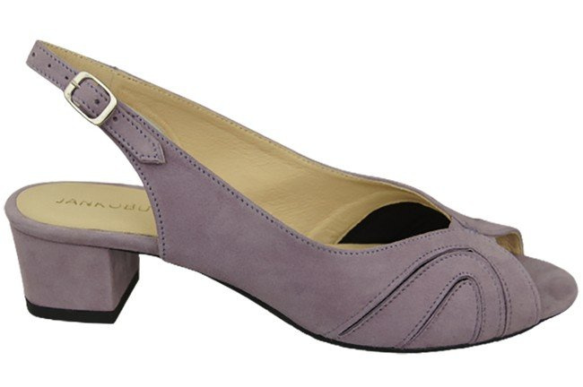 Damenschuhe Sandalen, natürliches Wildleder, Lila 991 ElitaBut