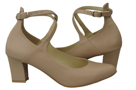 Damenschuhe Cappuccino-Pumps Naturleder 118 ElitaBut