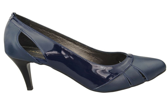 Damenschuhe Pumps Marineblau, Naturleder 995 ElitaBut