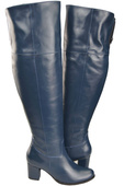 Footwear Overknee-Stiefel für Damen, Naturleder 190, Marineblau ElitaBut