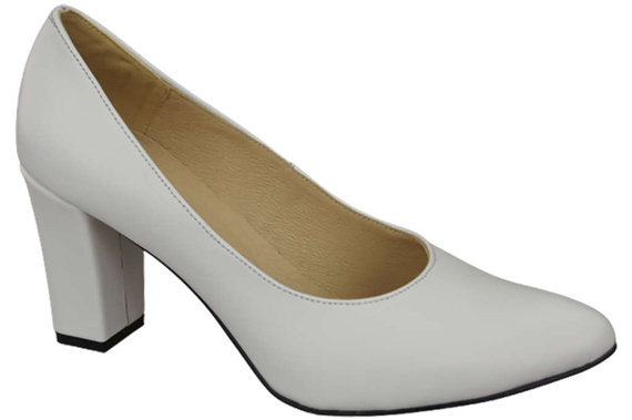 Damenschuhe Pumps Weiß Naturleder 170 ElitaBut