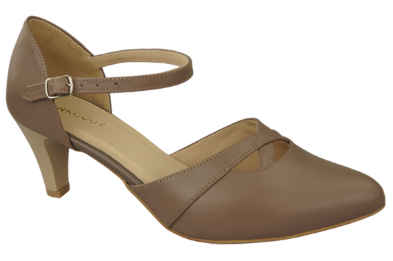 Damenschuhe Cappuccino Sandalen Naturleder 151 ElitaBut