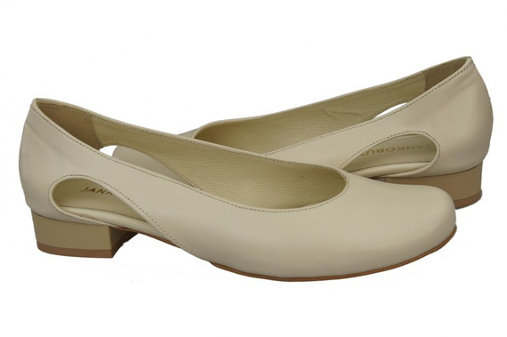 Damen Ballerinas Beige Naturleder 103 ElitaBut