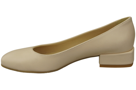 Bequeme Frauen Schuhe Beige Flats Natural Leder 204 ElitaBut