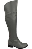 Schuhe Damenstiefel Stiefel Overknee-Stiefel, Naturleder, Grau 638 ElitaBut