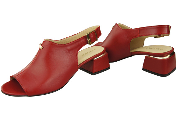 Damenschuhe Sandalen Rotgoldene Schnalle Naturleder 198 ElitaBut