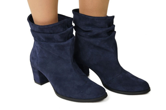 Damenschuhe Stiefeletten, Naturleder, Marineblau 986 ElitaBut