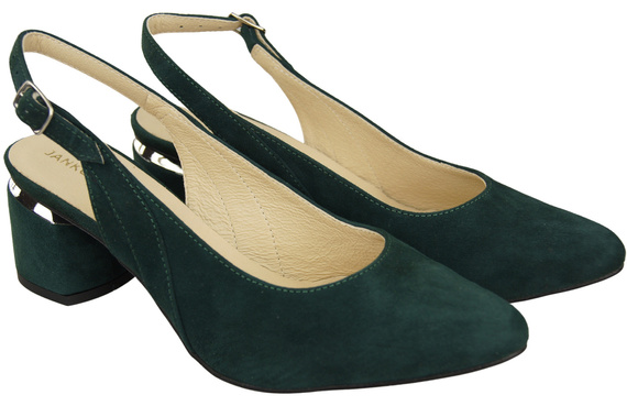 Damensandalen aus natürlichem Wildleder, grüne Eleganz und Komfort 196 von ElitaBut