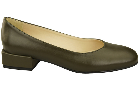 Bequeme Frauen Schuhe Olive Flats Natural Leder 204 ElitaBut