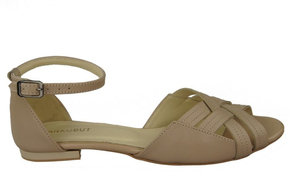 Schuhe Damen Sandalen Cappuccino Grain Naturleder 128 ElitaBut