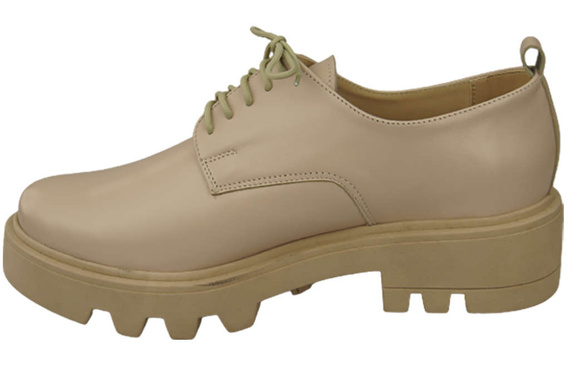 Schuhe Damen Schnürschuhe Cappuccino Hellleder Natur 180 ElitaBut