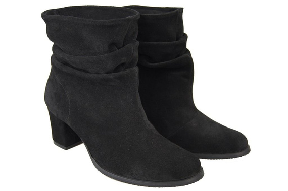 Damenschuhe Stiefel, Naturleder, Schwarz 986 ElitaBut