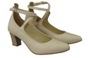 Damenschuhe Pumps Beige, Naturleder 118 ElitaBut