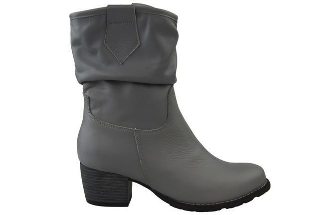 Schuhe Damen-Stiefeletten, Naturleder, Grau 792 ElitaBut