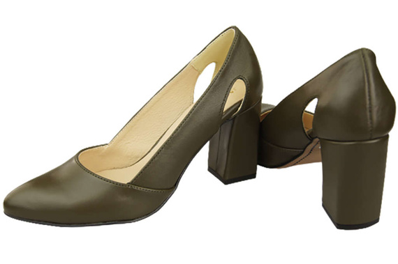 Damenschuhe Olivenpumps, Naturleder 184 ElitaBut