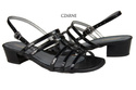 Damenschuhe Sandalen mit flachem Absatz Schwarz 622 ElitaBut