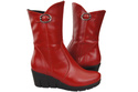 Damen-Keilstiefel, Naturleder, Rot 178 ElitaBut