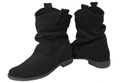Schuhe Damen Stiefeletten Winter Naturveloursleder Schwarz 117 Von ElitaBut