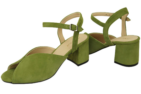 Damenschuhe Pistaziensandalen, Naturleder, Wildleder 185 ElitaBut