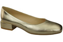Bequeme Frauen Schuhe Gold Flats Natural Leder 204 ElitaBut